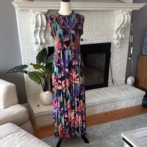 Colorful Patterned Maxi Dress brand is Oliphant